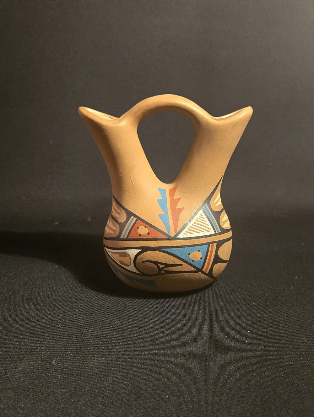 Vintage M. Toya Jemez Pueblo Handcrafted Southwestern Terracotta Wedding Vase